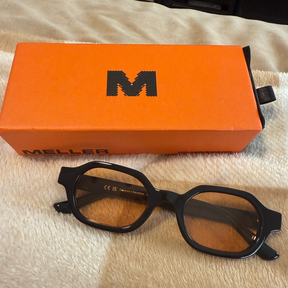 MELLER  Black Frame Amber Lens Glasses